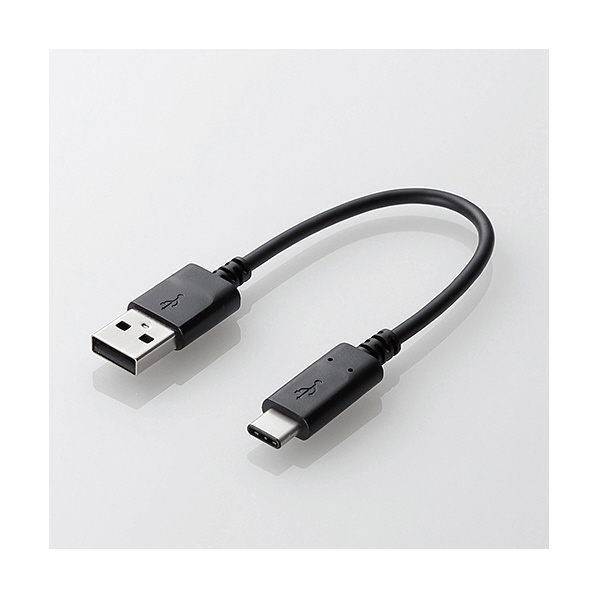 エレコム ELECOM USBケーブル USB(A-C) 認証品 0.1m ブラック MPAAC
