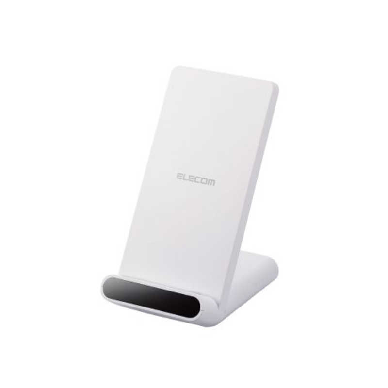 エレコム ELECOM Qi規格対応ワイヤレス充電器(5W・2枚コイル・スタンドタイプ) ホワイト W-QS09WH