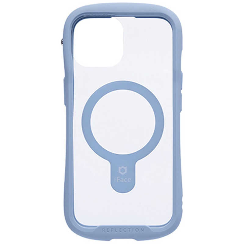 アイフェイス iFace HAMEE ［iPhone 15/14/13専用］iFace Reflection MagSynq 強化ガラスクリアケース iFace ペールブルー 41-983461