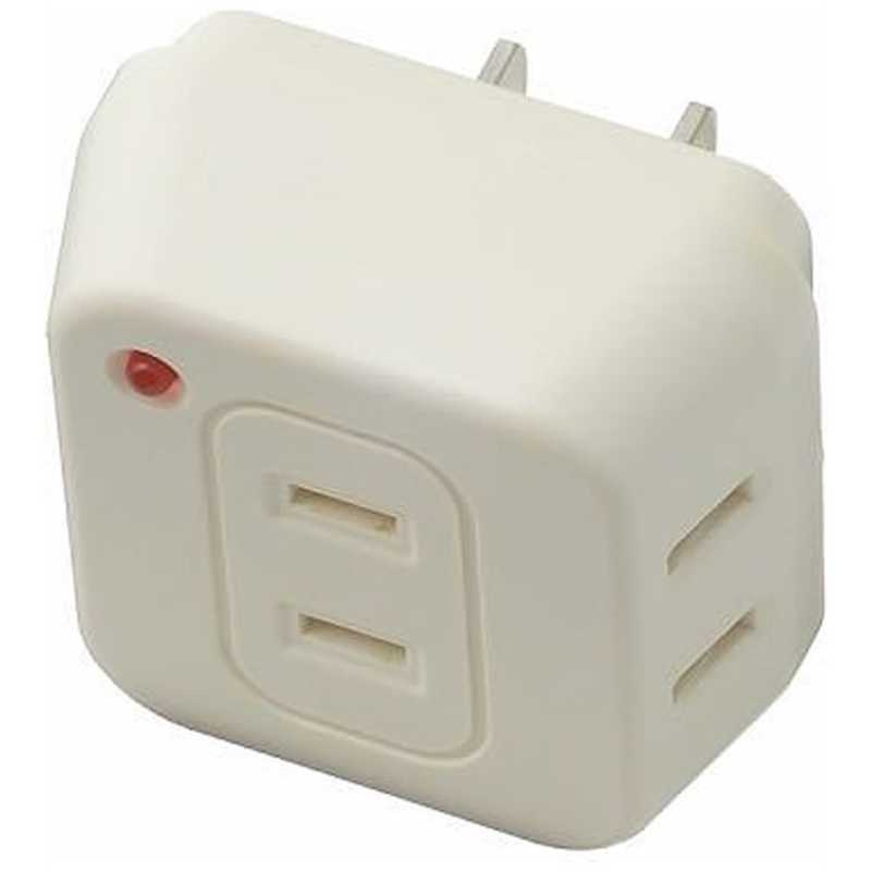 ヤザワ YAZAWA 雷サージ付トリプルタップ 3個口 ホワイト Y02TK300WH