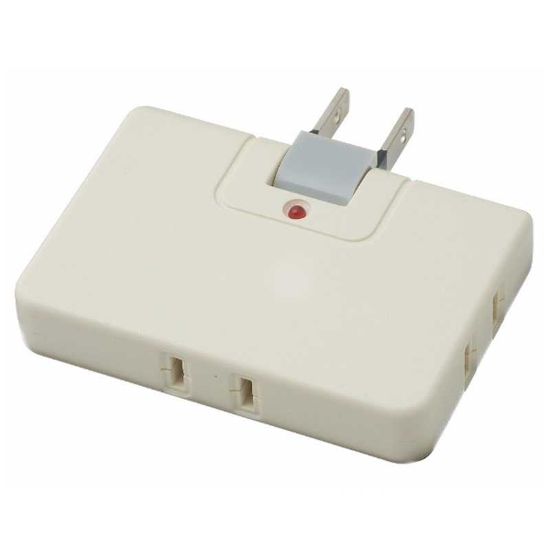 ヤザワ YAZAWA 雷サージ付コーナータップ(3個口) ホワイト Y02CK300WH