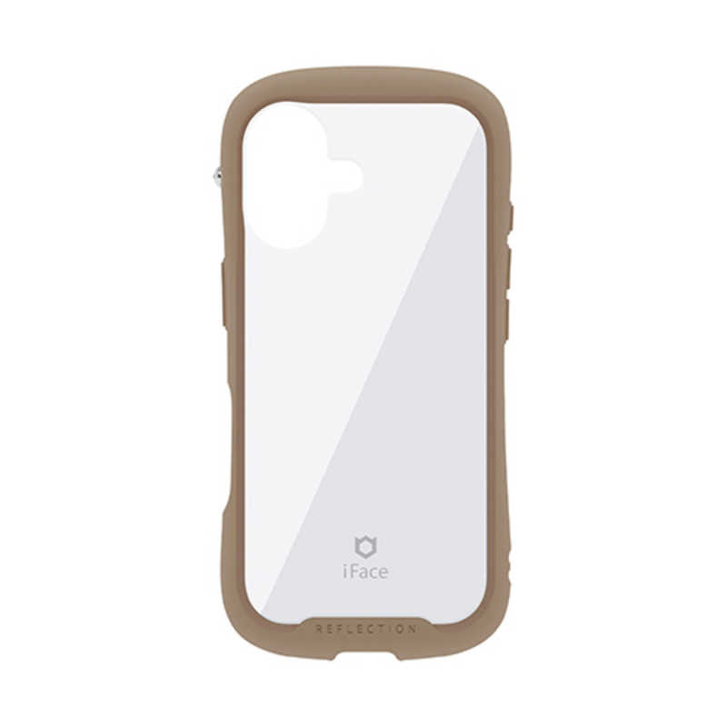ハミィ HAMEE iPhone17用 強化ガラスクリアケース IFACE REFLECTION ベージュ 41-182905