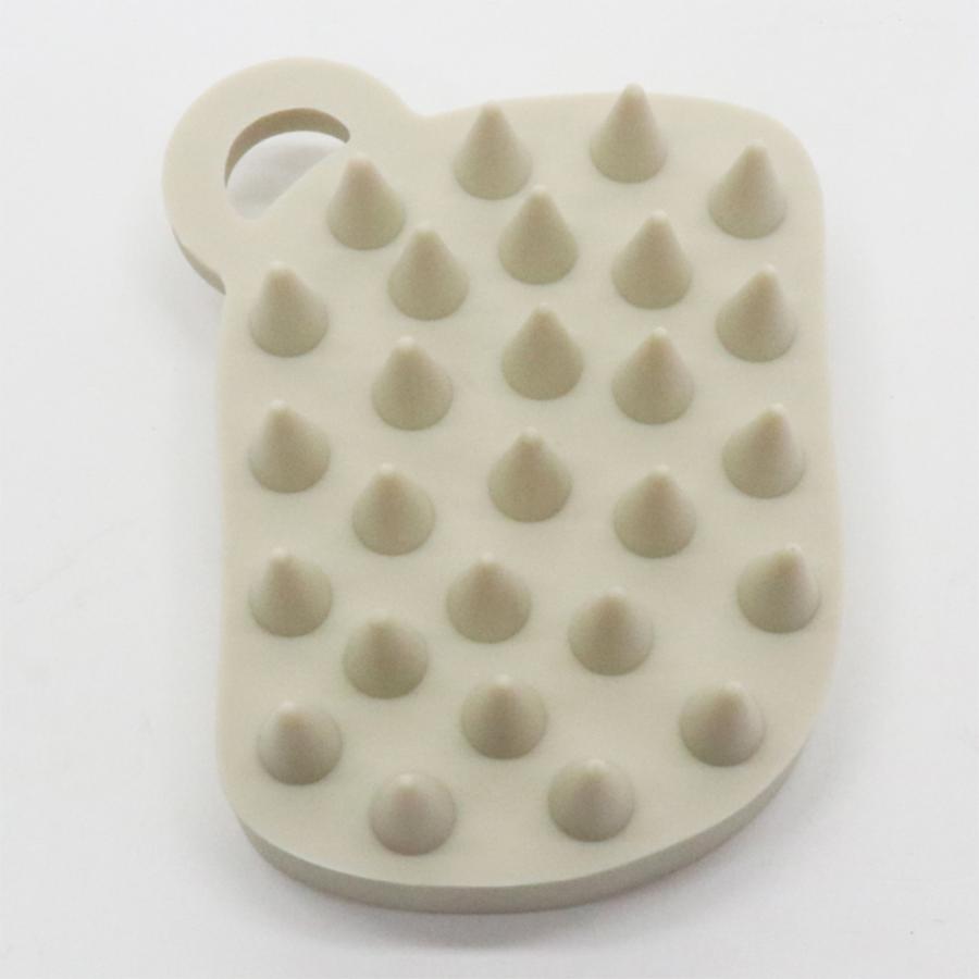 ヒロコーポレーション HIRO SAFFRON シリコーンスカルプブラシ ミルクティー HDL-3281