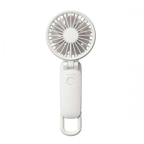 リズム時計 RHYTHM モバイルハンディファン 大風量 カラビナ付き Silky Wind Mobile 3.2 ライトグレー 9ZF040RH08