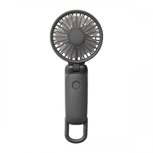 リズム時計 RHYTHM モバイルハンディファン 大風量 カラビナ付き Silky Wind Mobile 3.2 ダークグレー 9ZF040RH82
