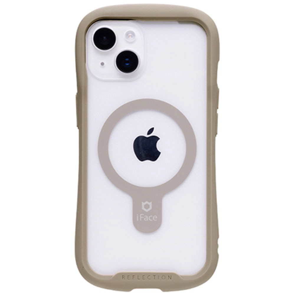 ハミィ HAMEE [iPhone 14専用]iFace Reflection Magnetic 強化ガラスクリアケース ベージュ 41-958735
