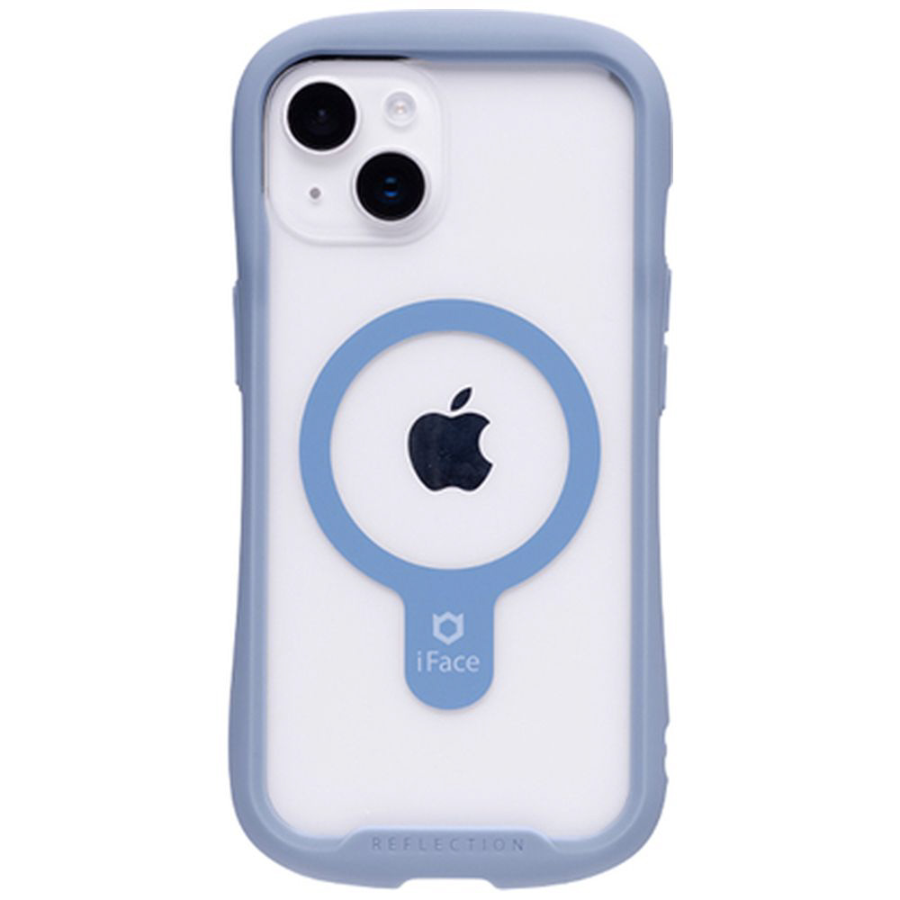 ハミィ HAMEE [iPhone 14専用]iFace Reflection Magnetic 強化ガラスクリアケース ペールブルー 41-958742