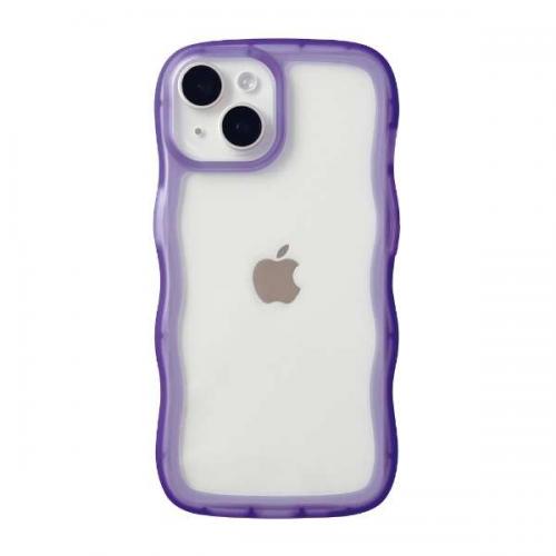 サンクレスト SUNCREST 2WAYケース ( iPhone 15 / 14 / 13 ) ウェーブフレーム パープル i37FiJS18