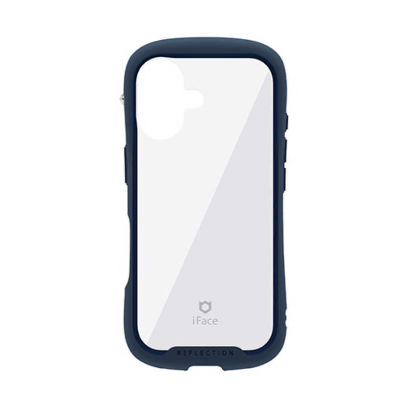 ハミィ HAMEE iPhone17用 強化ガラスクリアケース IFACE REFLECTION ネイビー 41-182899