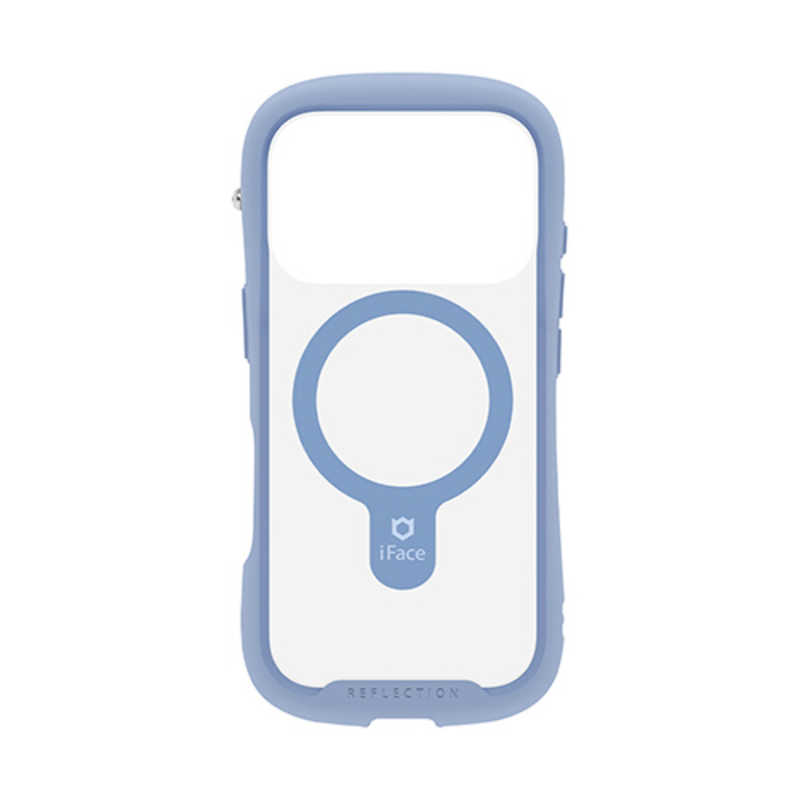 ハミィ HAMEE iPhone 17Pro用強化Magsynq強化ガラスクリアケース iFace Reflection ペールブルー 41-183230