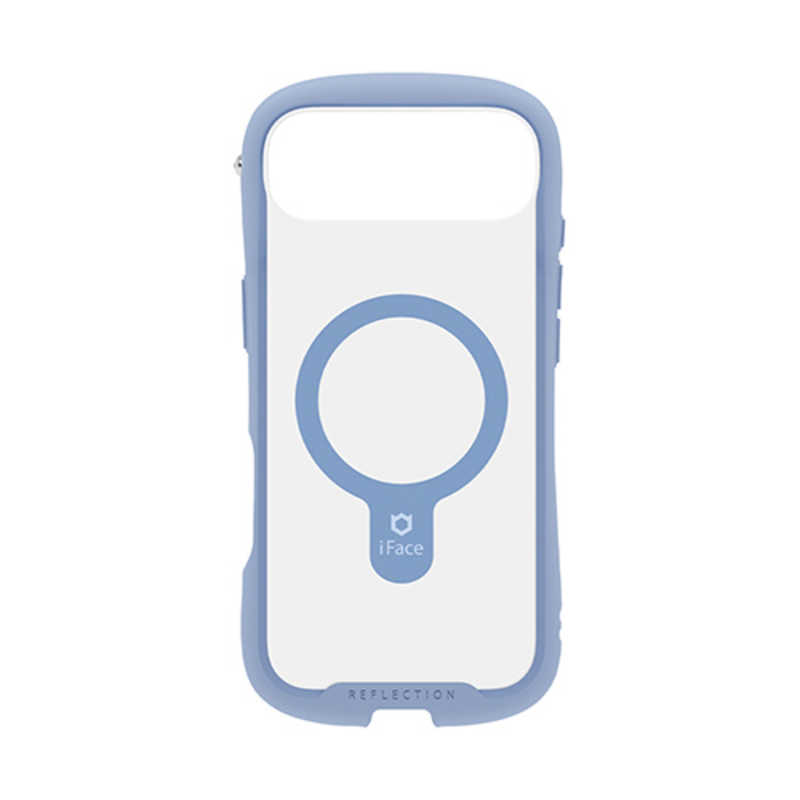 ハミィ HAMEE iPhone Air用MagSynq強化ガラスクリアケース iFace Reflection ペールブルー 41-183322