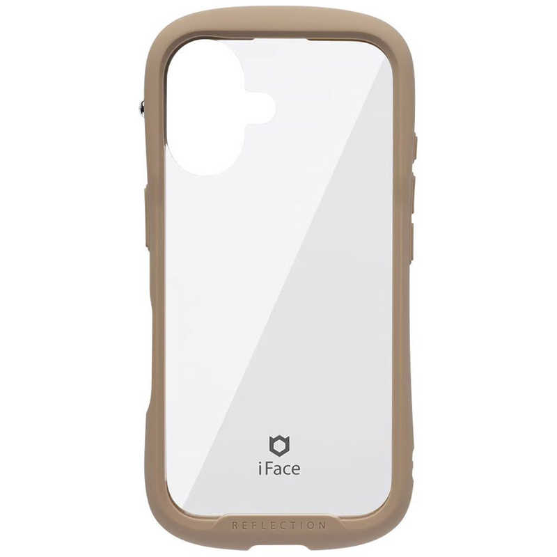 ハミィ HAMEE iPhone 16用強化ガラスクリアケース IFACE REFLECTION ベージュ 41-979648