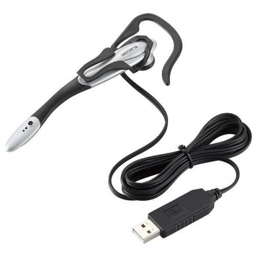 ELECOM ヘッドセット マイク USB 片耳 イヤーフック 1.8m HS-EP13USV エレコム
