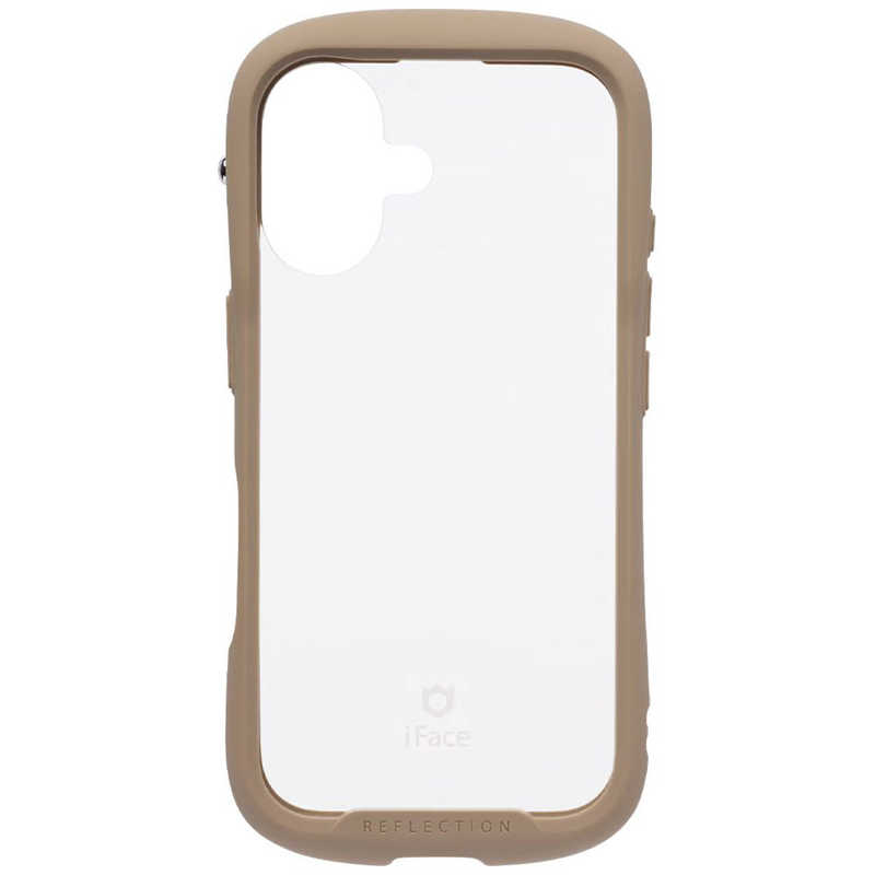 ハミィ HAMEE iPhone 16用強化ガラスクリアケース IFACE REFLECTION FROST ベージュ 41-979952