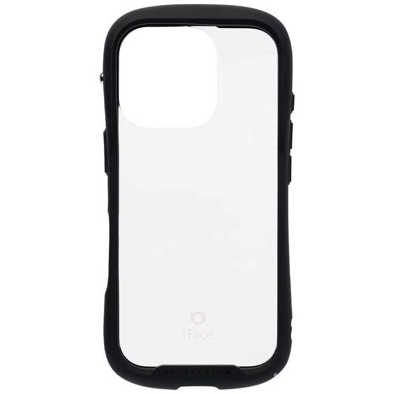 ハミィ HAMEE iPhone 16 Pro用強化ガラスクリアケース IFACE REFLECTION FROST ブラック 41-979976