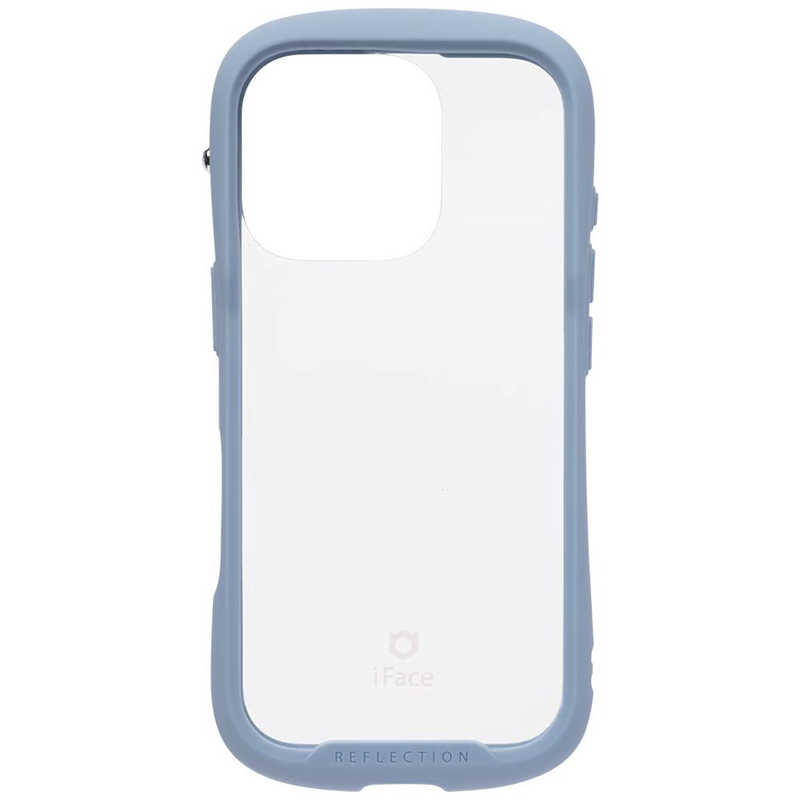 ハミィ HAMEE iPhone 16 Pro用強化ガラスクリアケース IFACE REFLECTION FROST ペールブルー 41-980002