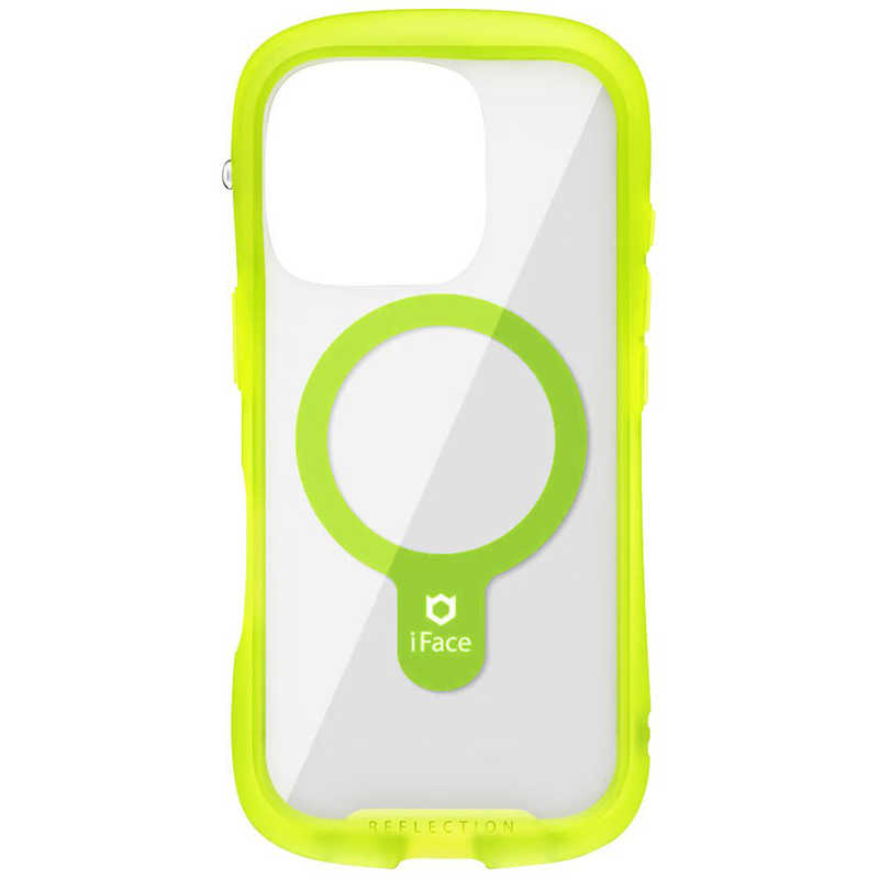 ハミィ HAMEE iPhone 16 Pro用MAGSYNQ強化ガラスクリアケース I FACE REFLECTIONNEO クリアイエロー 41-980262