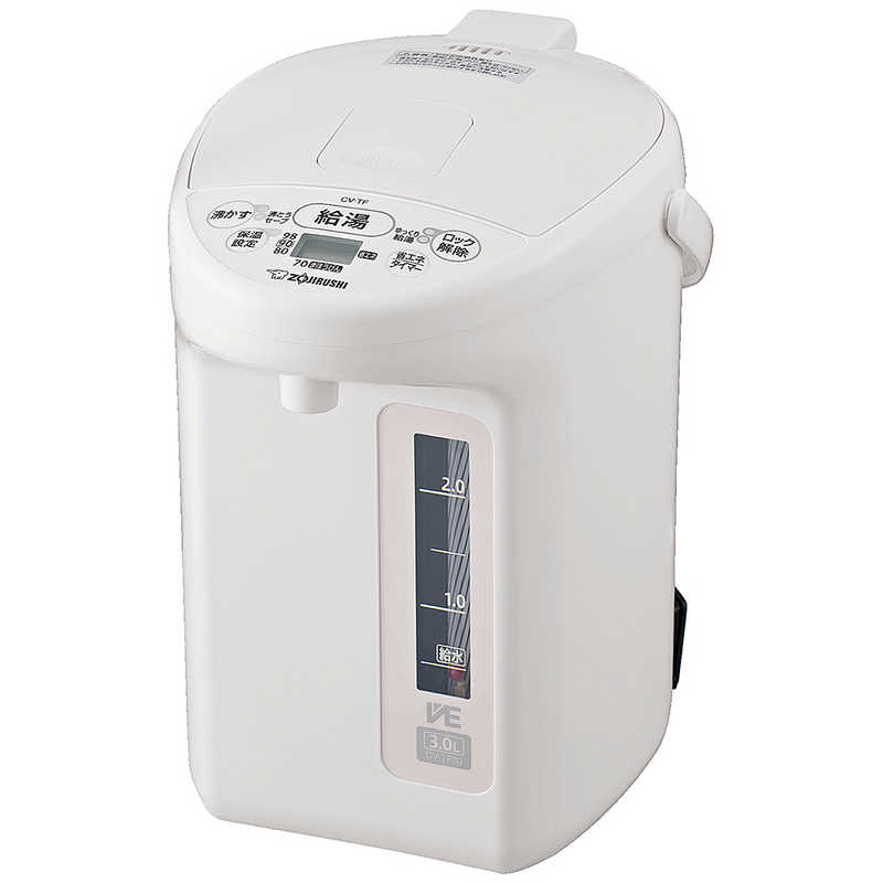 象印 ZOJIRUSHI  VE電気ポット(3．0L) 優湯生 ホワイト CV-TF30-WA
