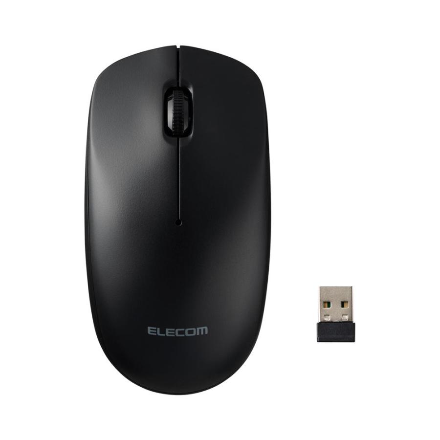 エレコム ELECOM USB無線光学式マウス[3ボタン/Lサイズ] ブラック M-LE10DRBK