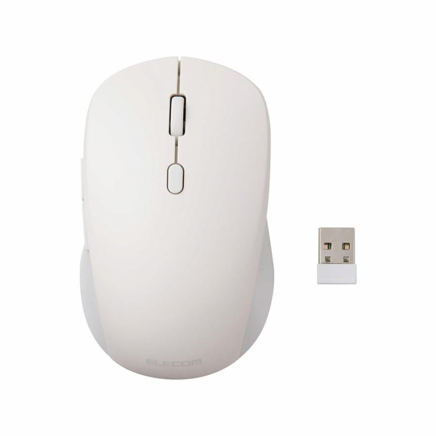 エレコム ELECOM ワイヤレスマウス OSMOD Six 無線 Bluetooth 静音マウス ワイヤレス マウス 6ボタン / Mサイズ マルチ接続 乾電池式 静音 ホワイト M-MY30MBSWH