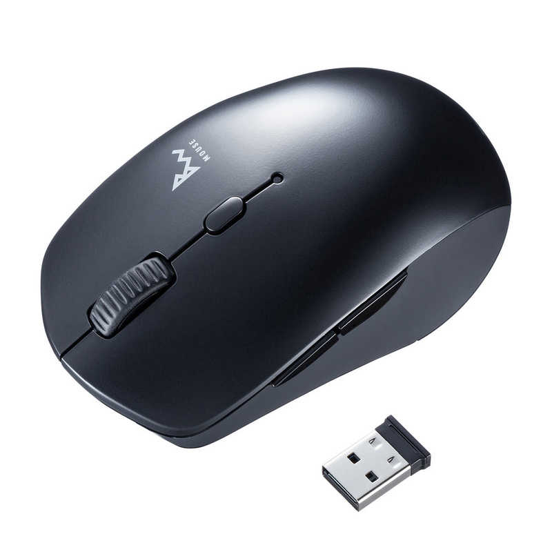 サンワサプライ Sanwa Supply 静音ワイヤレスブルーLEDコンボマウス ブラック MA-WBTBL193BK