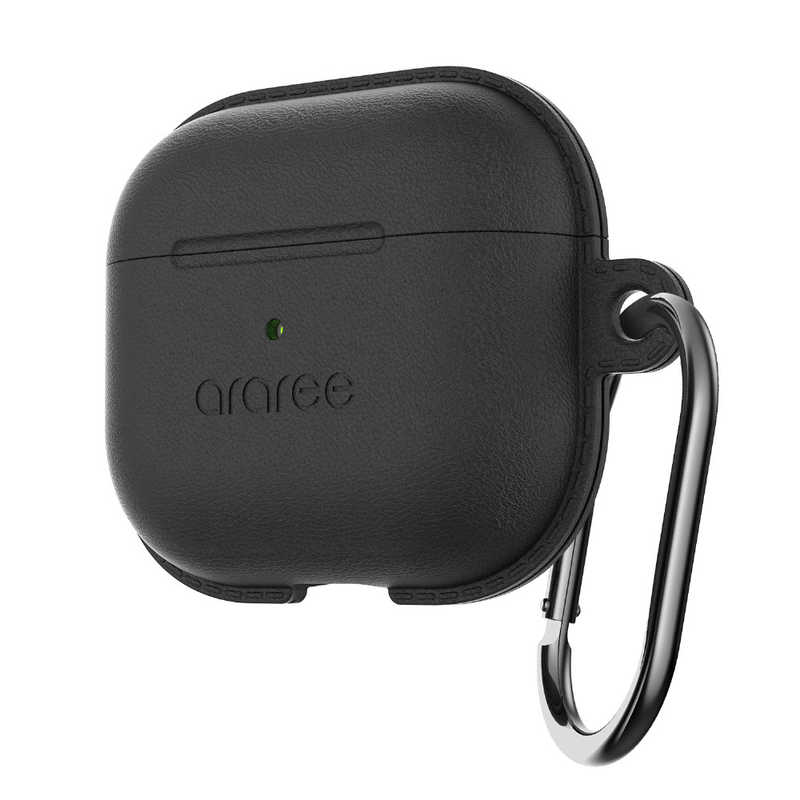 araree AirPods (第3世代)用ケース シリコン silicon case POPS Black AR22182AP3BK