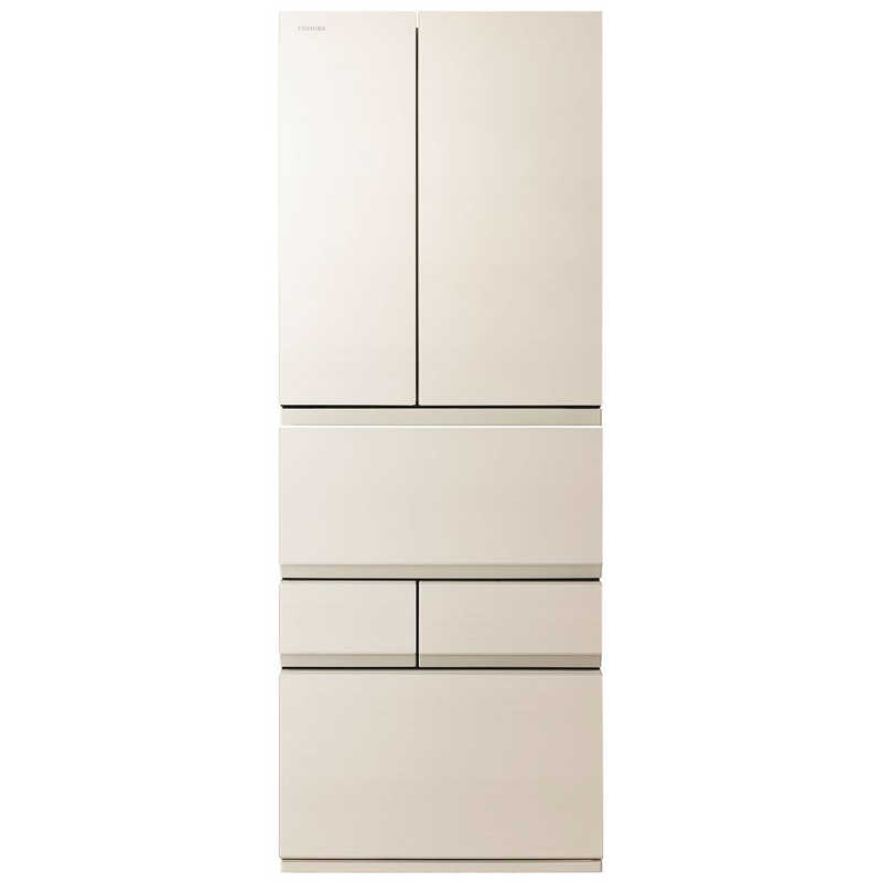 東芝 TOSHIBA 冷蔵庫 551L 6ドア 観音開き VEGETA グレインアイボリー GR-A550FZ-UC(大型)