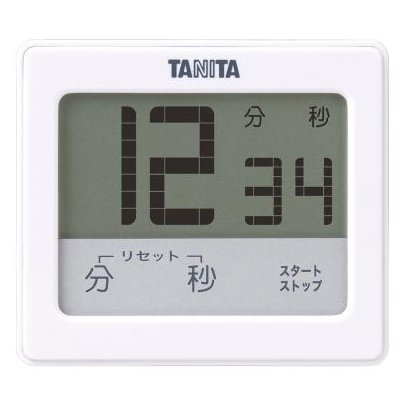 タニタ TANITA 防水タッチパネルタイマー ホワイト TD-414-WH