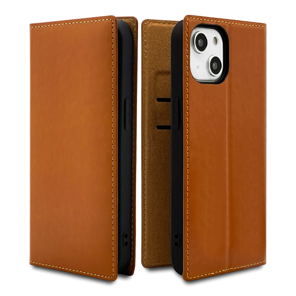 ラスタバナナ RastaBanana [iPhone 14/13用 薄型フリップ手帳型ケース UTILE キャメル] 7019IP261BO