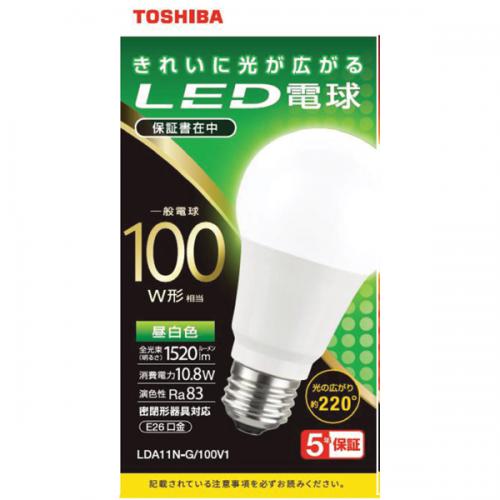 東芝 TOSHIBA LED電球 100W 昼白色 E26 LDA11N-G/100V1