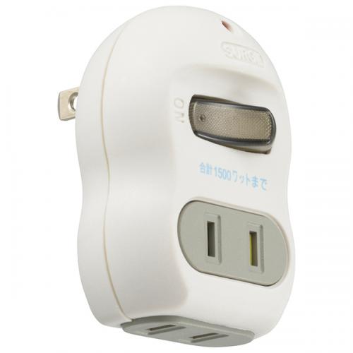 オーム電機 OHM スイッチ付タップ 雷ガード 2個口 白HS-TMP2M3PBT-W