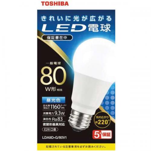 東芝 TOSHIBA LED電球 全方向 昼光色 80W形相当 LDA9D-G/80V1