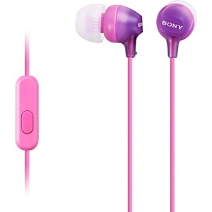 SONY カナル型イヤホン リモコン マイク付 アクアバイオレット MDR-EX15APV ソニー