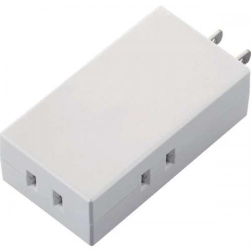 エレコム ELECOM トリプルタップ 2ピン 3個口 モバイルタイプ ホワイト T-TR06-2300WH