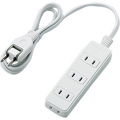 エレコム ELECOM 電源タップ 180度スイングプラグ 4個口 1m ホワイト T-TS02-2410WH