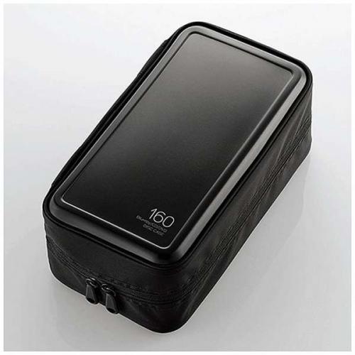 エレコム ELECOM Blu-ray/CD/DVD対応 ファスナーケース 160枚収納 CCD-HB160BK ブラック