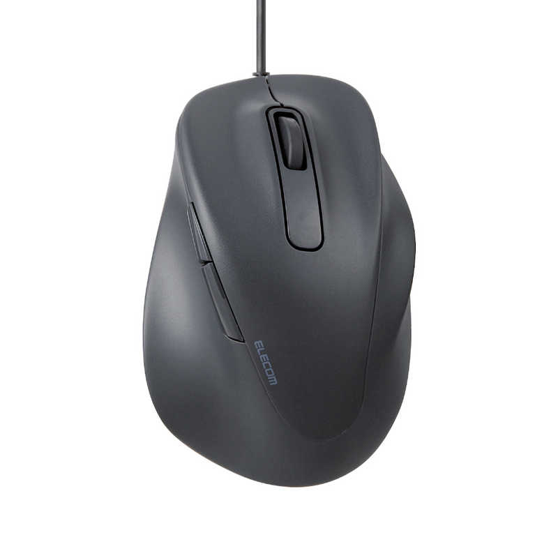 エレコム　ELECOM 有線マウス 静音 抗菌 5ボタン Mサイズ Windows Mac ChromeOS対応 医師監修 EX-G ブラック M-XGM30UBSKCBK