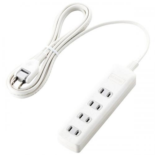 ELECOM 雷ガードタップ 4個口 2.5m ホワイト T-K1A-2425WH エレコム