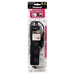 Panasonic 配線器具 ザ・タップ Z 4個口 2m ブラック WHS2524BP パナソニック