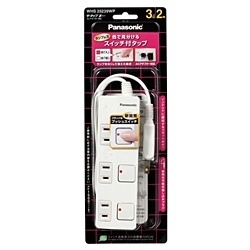 Panasonic 配線器具 ザ・タップ Z ACアダプター対応 3個口 2m ホワイト WHS25239WP パナソニック
