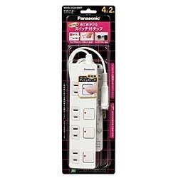 Panasonic 配線器具 ザ・タップ Z ACアダプター対応 4個口 2m ホワイト WHS25249WP パナソニック