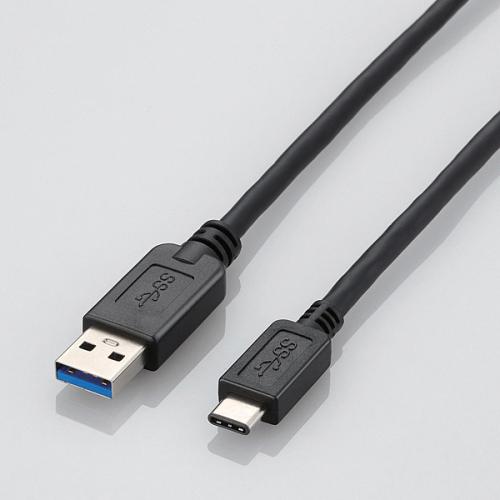 エレコム ELECOM USB3.1ケーブル A-TypeC 2m ブラック USB3-AC20BK