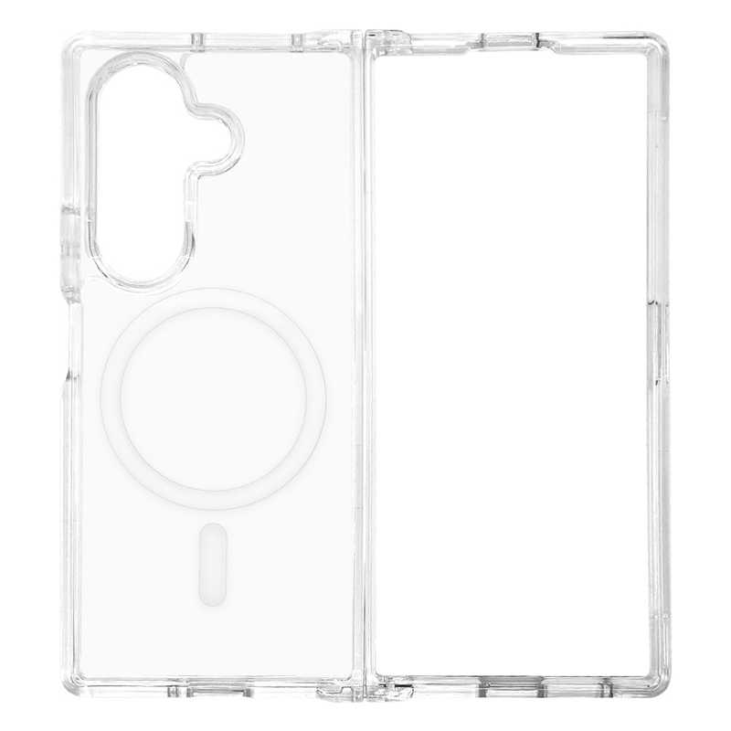 ラスタバナナ Galaxy Z Fold 7用ハイブリッドケース TPU×PC 磁力充電対応 クリア 9160GZFO7HPMCL