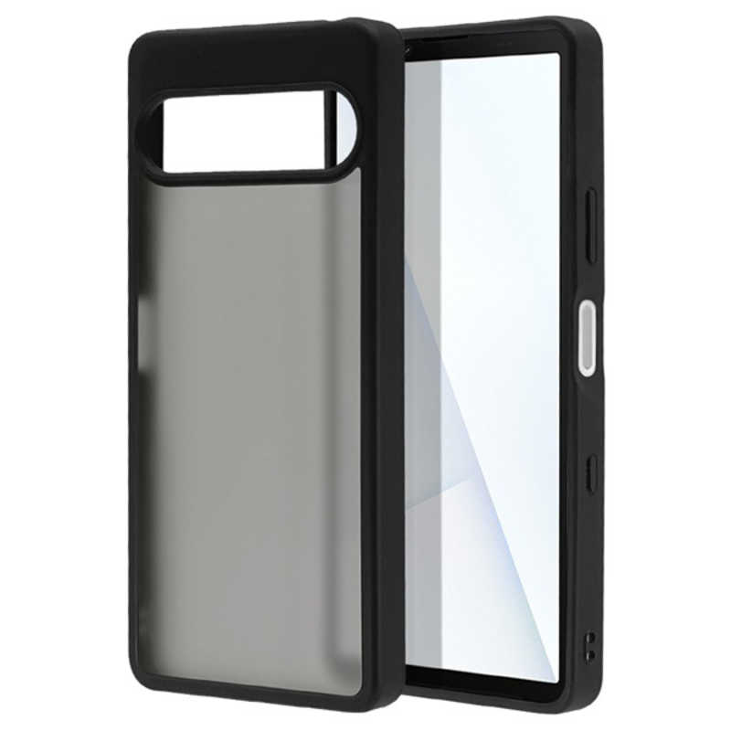 ラスタバナナ Xperia 10 VII用ハイブリッドケース TPU×PC ブラック*フロストブラック 9235XP107HPFBK