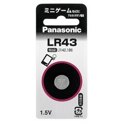 Panasonic アルカリボタン電池 LR43P パナソニック