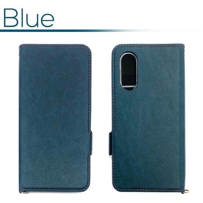 エアージェイ air-j arrows We2 ソフトレザー手帳型ケース BOOK TYPE CASE for arrows We2 ブルー（BL） AC-WE2-PB BL