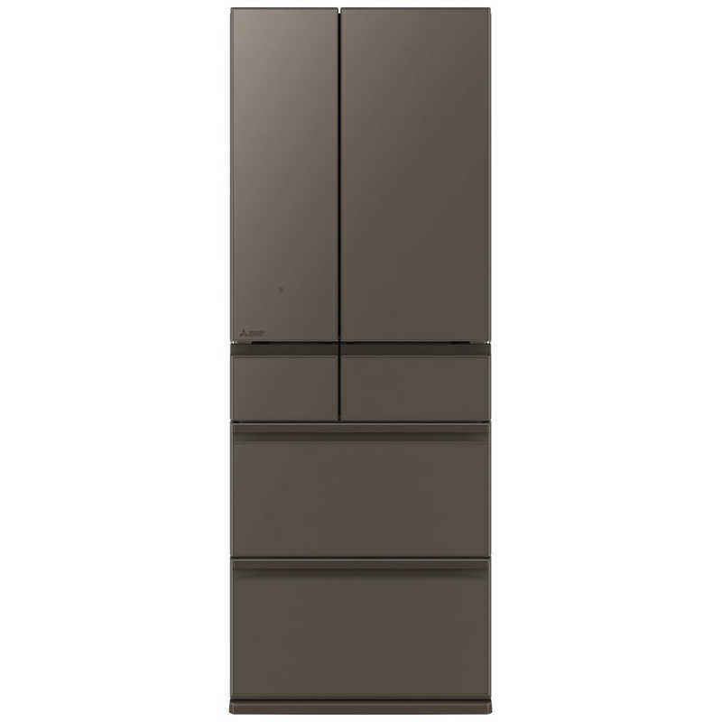 三菱 608L 6ドアノンフロン冷蔵庫 WZシリーズ 中だけひろびろ大容量 WZシリーズ グランドアンバーグレー MR-WZ61N-H(大型)