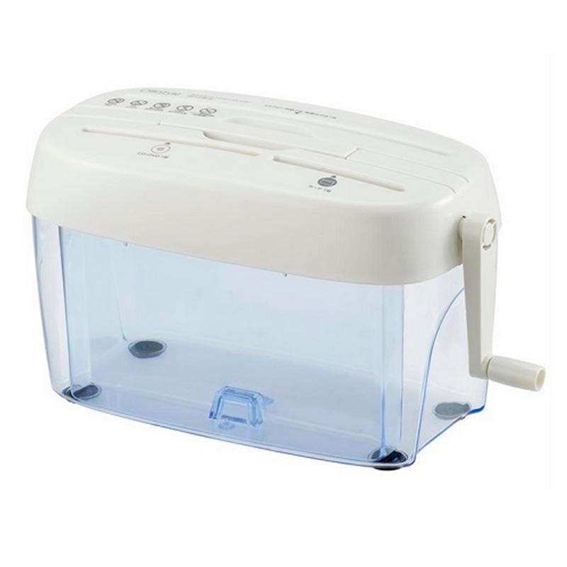 オーム電機 クロスカットハンドシュレッダー (3×21mm) ホワイト HS-C230-W