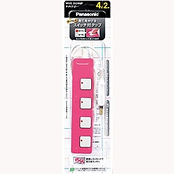 Panasonic 電源タップ ザ・タップ Z 4個口 2m ピンク WHS2524NP パナソニック