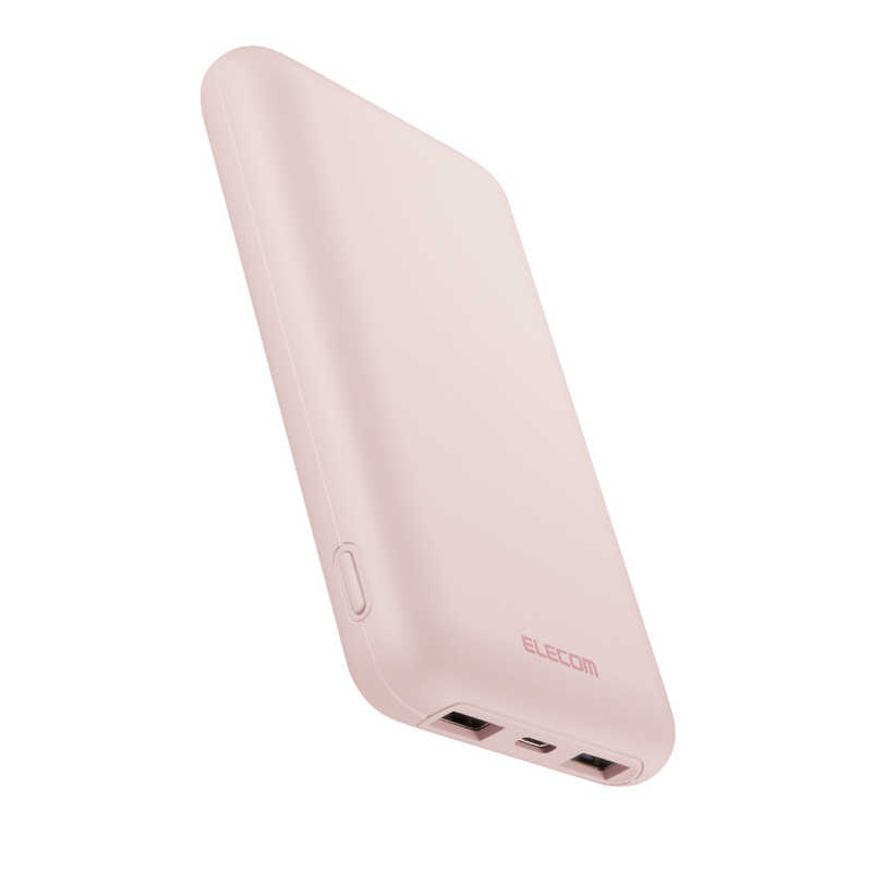 エレコム ELECOM 薄型コンパクトモバイルバッテリー(10000mAh/20W/C×1+A×2) ピンク DE-C44-10000PN